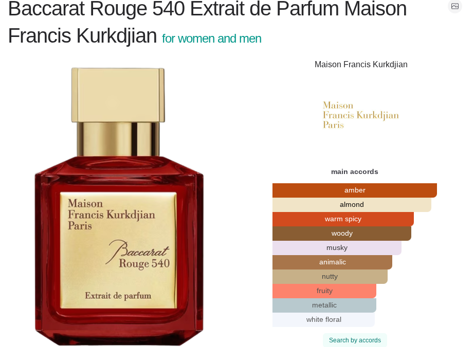 Maison Francis Kurkdjian Baccarat Rouge 540